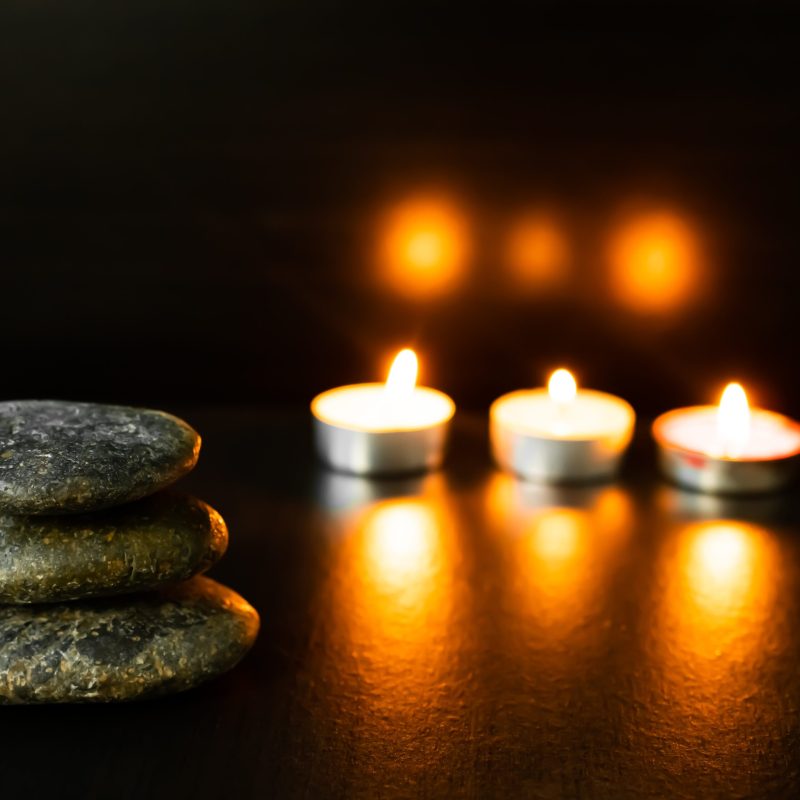 Zen with Light Candle on Black Wooden Table Background,Aromatherapy Spa Set,Treatment Herb Nature for Beauty Salon,Medicine Hygiene Luxury in Holiday Relax and Good Health.Poster for Bathroom Hotel.